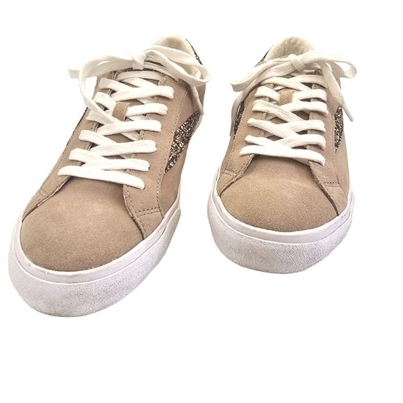 MADEWELL Sidewalk Low-Top Skate Glitter & Suede Sneakers Size W's 8, M's 6.5 - Picture 8 of 13